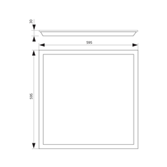 Square LED Panel Light White 40W - 4000K  Pack x10