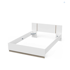 Watson Bed 140x200cm – Matt White & Kronberg Oak