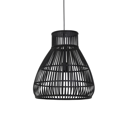 Rattan Lamp Black 46x51cm