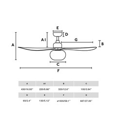 LED Ceiling Fan L - White