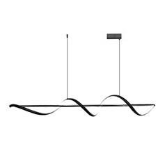 Pendant Lamp Iron  Acrylic H1200 Black 42W 3K