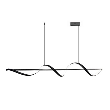 Pendant Lamp Iron & Acrylic H1200 Black 42W 3K