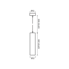 BK Lux Suspension 200mm GU10 230V – Black