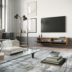 Hanging Tv Unit - Atlantic Pine & Anthracite