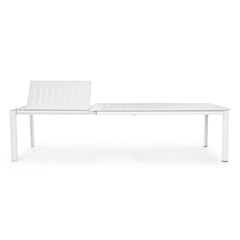 White Aluminum Extendable Table 200-300x110