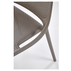 Chair Khaki Plastic Frame Straight Legs