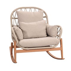 Outdoor Rocking Chair - Taupe and Beige
