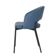 Dining Chair Blue with Black Legs
