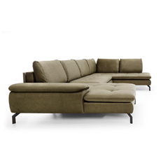 Corner Sofa Bed with Chaise Left 347cm – Olive