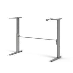 Desk with Black Panel and Adjustable Height