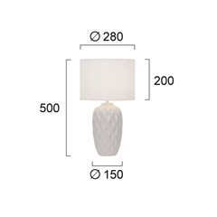 Table Light White Pineapple