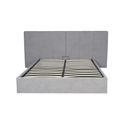 Upholstery Bed with Gaslift 160 x 200 cm - Light Grey