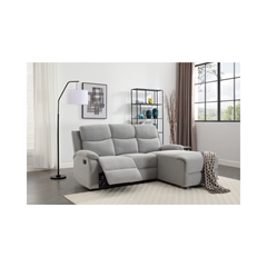 Right Recliner Corner Sofa - Grey