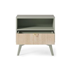 Nightstand 1Shelf 1Drawer - Herringbone Scandi & Eucalyptus