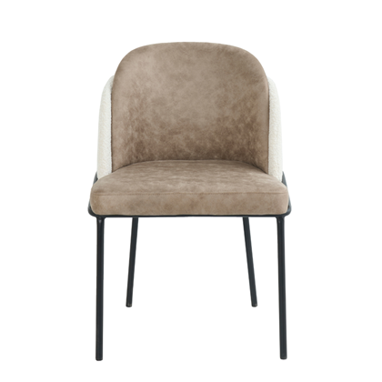 Dining Chair Brown and White
