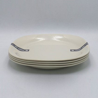 Dinner Plate 27x27 Pack of 4 White Beige or Grey