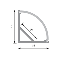 Profile A 2m Kit Aluminum
