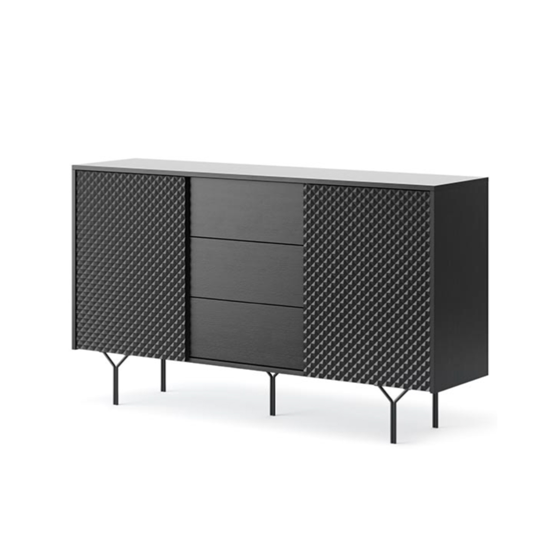 Sideboard 2 Doors 3 Drawers – Black