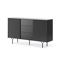 Sideboard 2 Doors 3 Drawers – Black