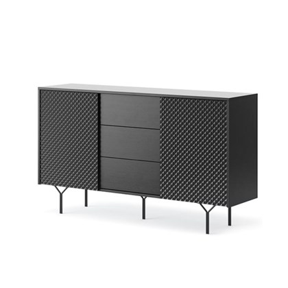 Sideboard 2 Doors 3 Drawers – Black