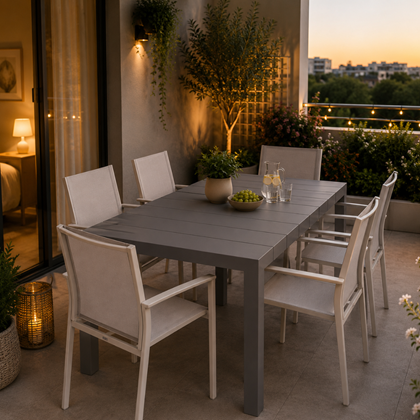 Modular Extendable Table 140/220x100x75 cm - Dark Grey