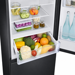 Fridge Freezer 344L – Black