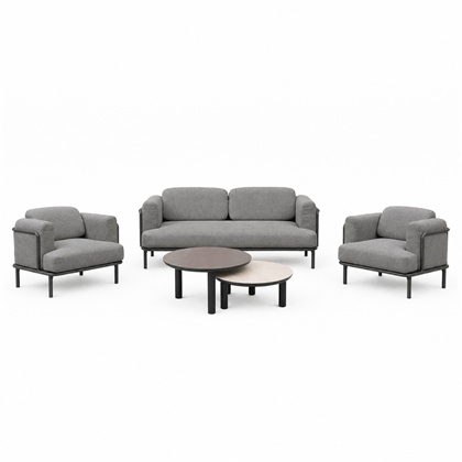 Aluminium Outdoor Set – Sunproof Dark Grey + Charcoal Frame