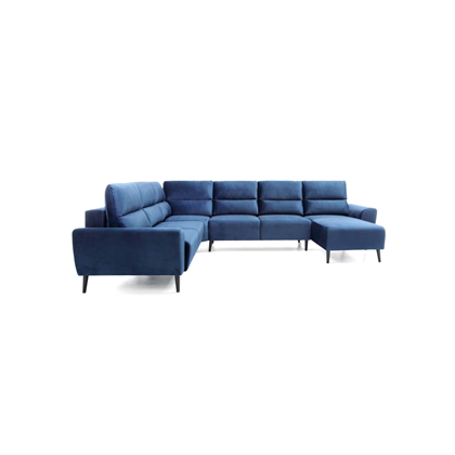 Corner Sofa Bed with Chaise Right – Blue