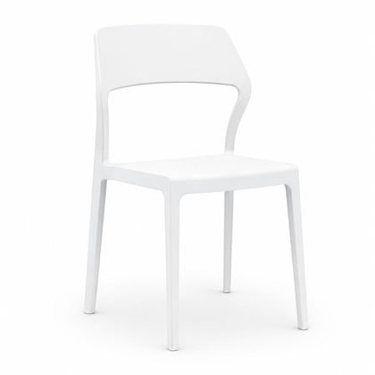 Modern Plastic Chair – White