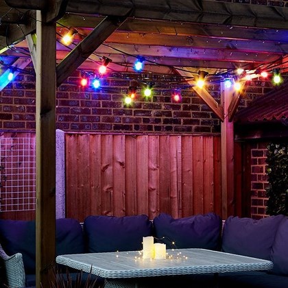 String Light with 5 Holders & 5 LED RGB Bulbs