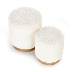 Pouf Set of 2 - Beige