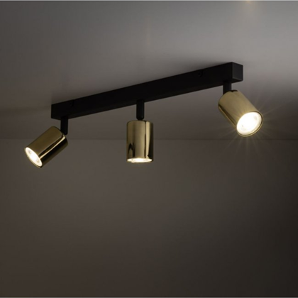 Spotlight Lamp 3 Lights – Black & Gold