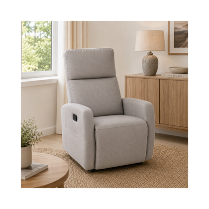 160 Wide-Angle Manual Power Lift Recliner – Light Grey