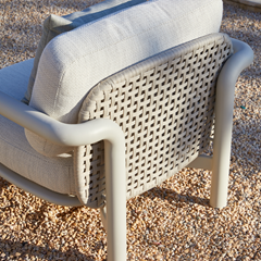 Aluminium Rope Sofa Set of 4 – Silver White