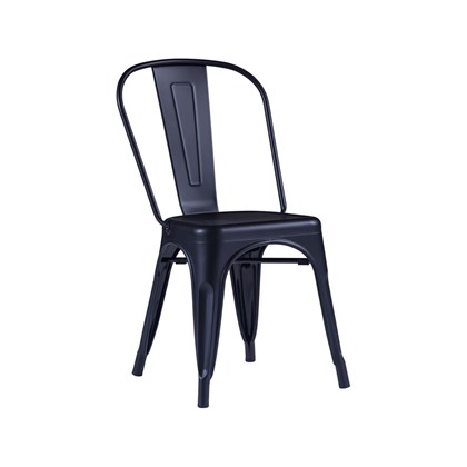 Industrial Metal Chair Black