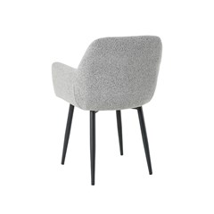 Dining Chair Grey Boucle Fabric