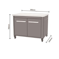 Outdoor kitchen Table Top in stainless Steel 90