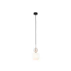 Sophia Cognac White Hanging Lamp – White/Gold/Smoky