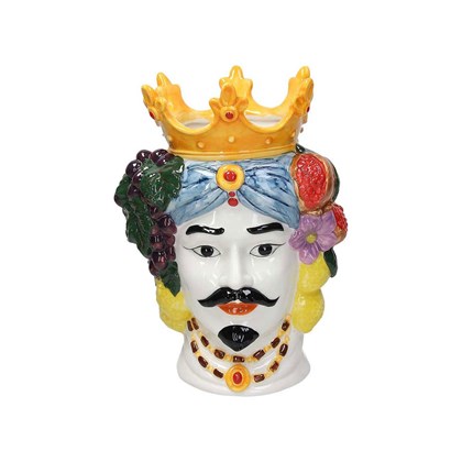 Man Pot 30cm Vis A Vis Multicolored Porcelain