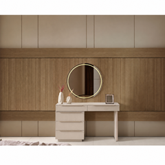 Bedroom Set 180x200cm - Cream & Dark Walnut