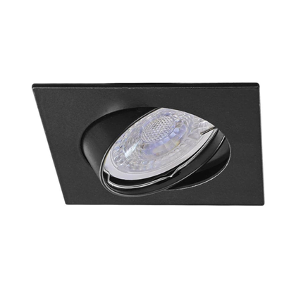 Movable Square Alloy Downlight Black