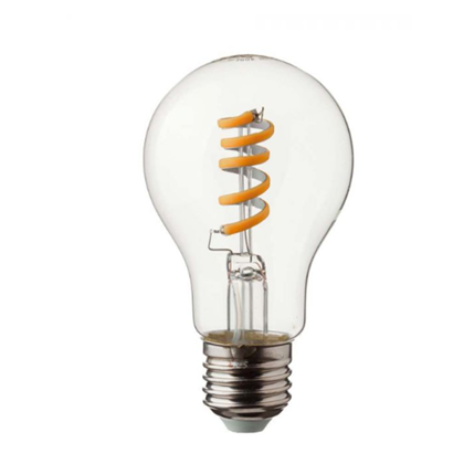 4W LED Spiral Filament Bulb Clear 3000K