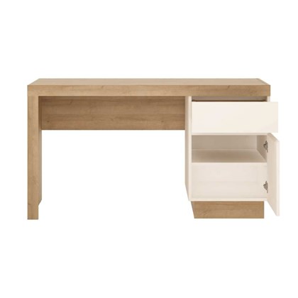 Desk 1Door 1Shelf – Light Oak & White