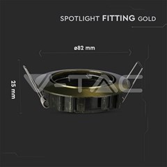 GU10 Fitting Round Movable Gold