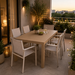 Modular Extendable Table 140/220x100x75 cm - Taupe