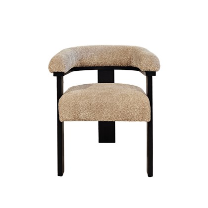 Dining Chair Taupe Boucle Fabric