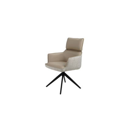 Chair – Soft Real Leather & Fabric