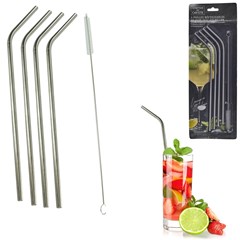 Stainless-Steel Straws with Brush
