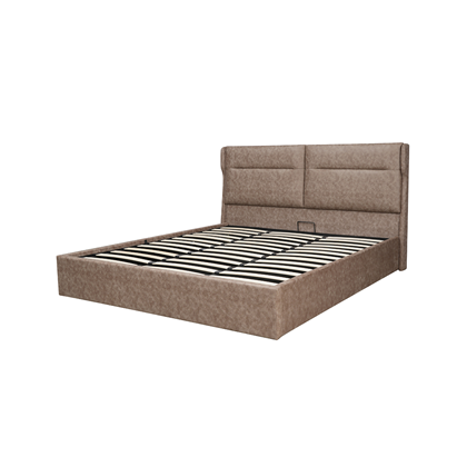 Upholstered Bed with Gas Lift 180X200 - Brown