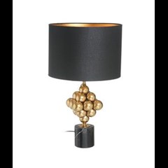 Table Lamp Gold Black Metal